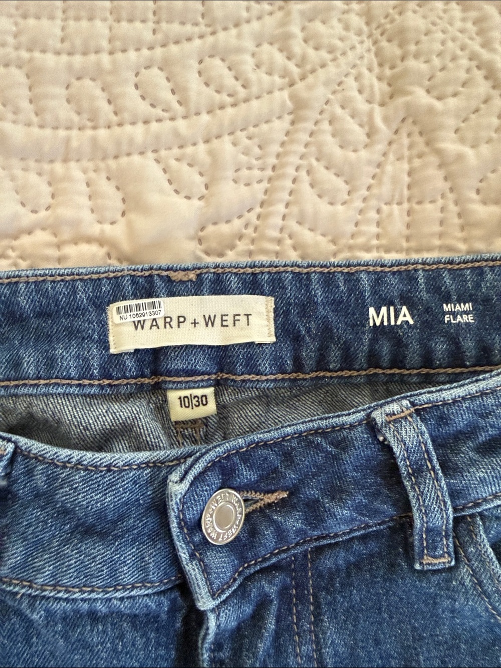 Warp + Weft Mia Flare Jeans - Classic Blue Denim